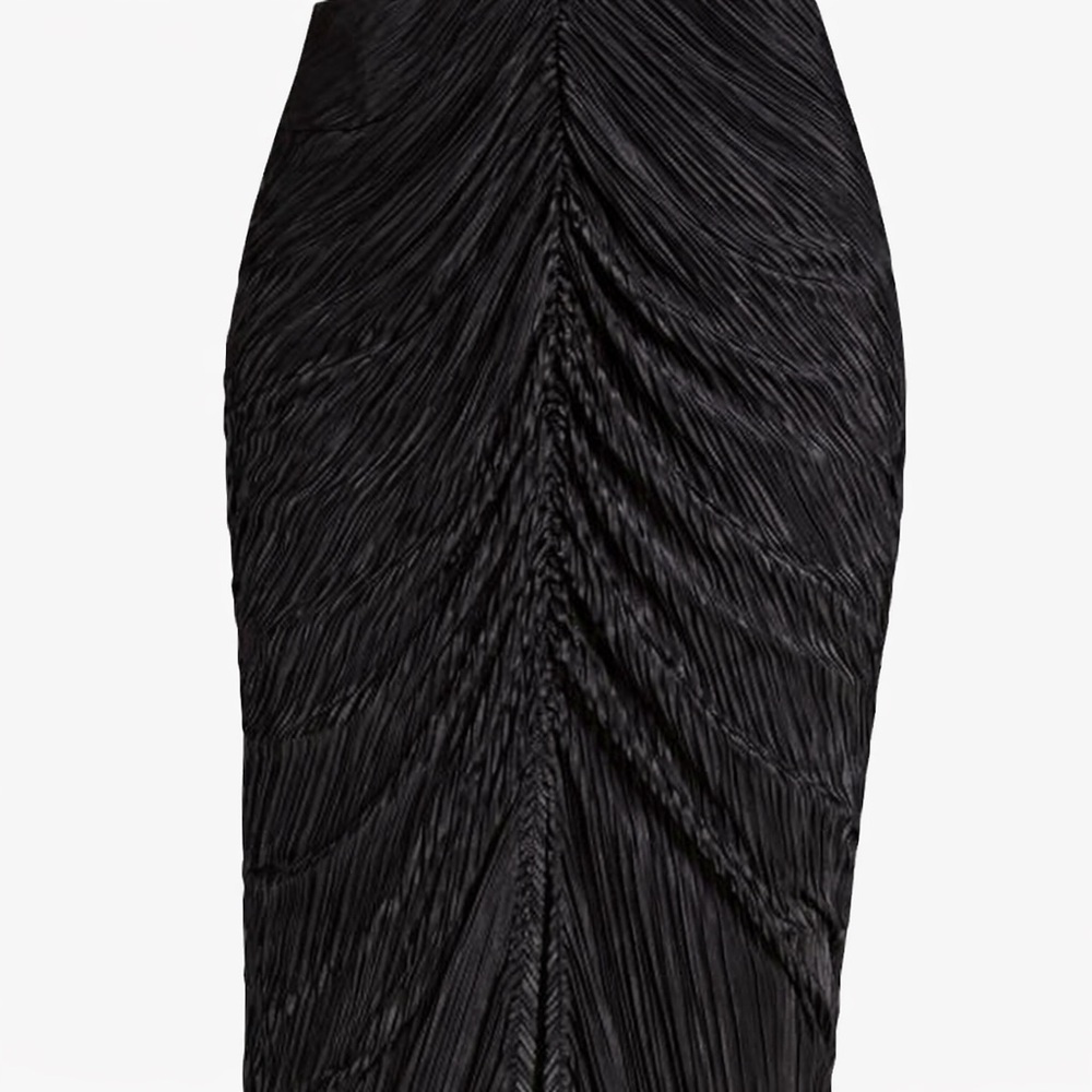 Good American Always Fit Plissé Maxi Coverup Skirt Black Sz 5/6 (2X/3X) Vacation - Picture 5 of 10